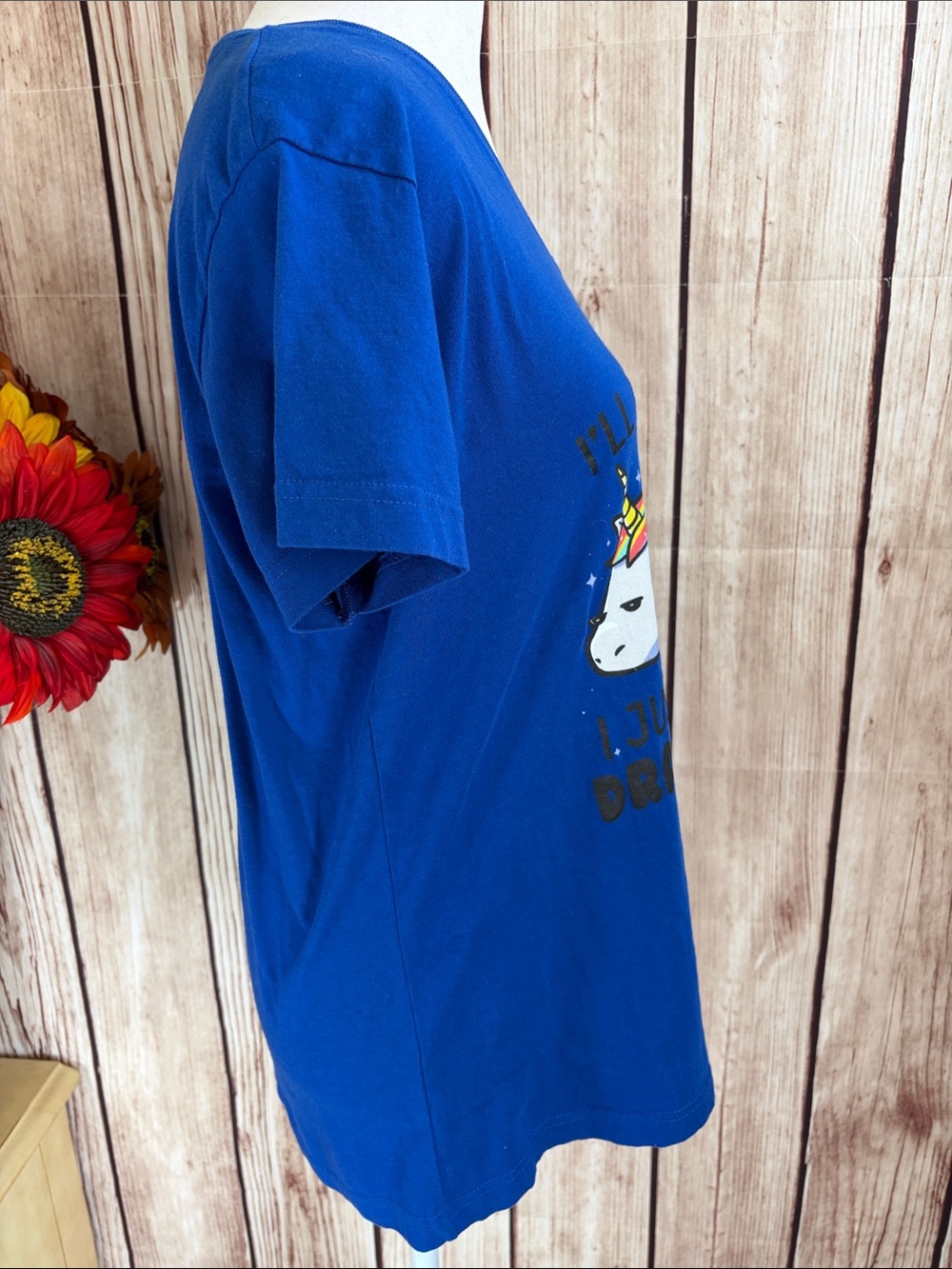 Live And Tell Bright Blue Unicorn “I’ll get over it… Be Dramatic First” Tee - Picture 5 of 8